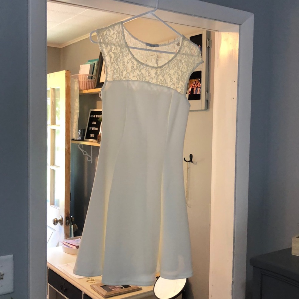 Cream mini dress
